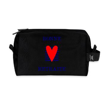 HAPPY RETIREMENT - Recycled Toiletry Zip Bag - black - Front