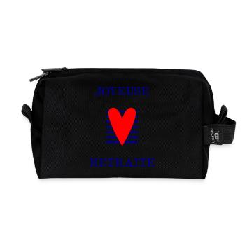 HAPPY RETIREMENT - Recycled Toiletry Zip Bag - black - Front
