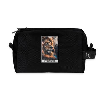 Tarotkarten Tarotkarte Strength Kraft - Recycelte Kulturtasche - Schwarz - Vorne