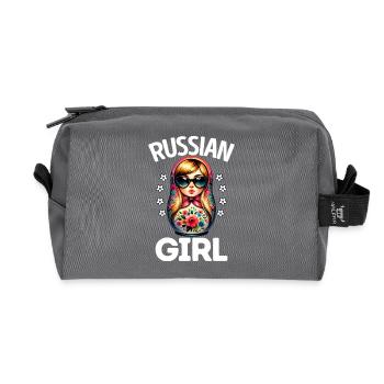 Russian Girl! Russland Matrjoschka Russisch für - Recycelte Kulturtasche - Anthrazit - Vorne