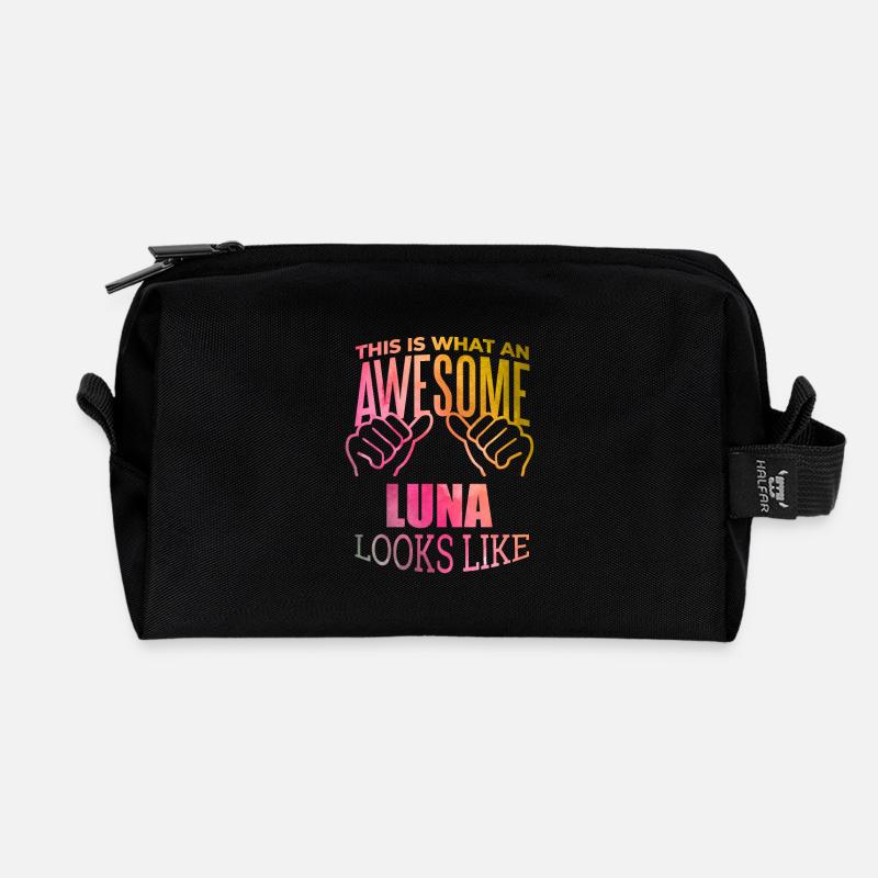 Luna - Recycelte Kulturtasche - Schwarz