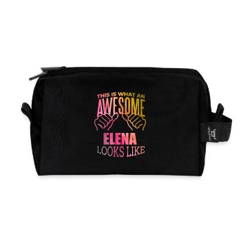 Elena - Recycled Toiletry Zip Bag - black - Front