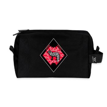 Atomic Utopia - Silver Fox Rhombus - Recycled Toiletry Zip Bag - black - Front