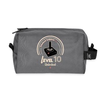Level 10 freigeschaltet - Recycelte Kulturtasche - Anthrazit - Vorne