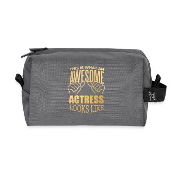 actrice - Trousse de toilette en tissu recyclé - anthracite - Devant
