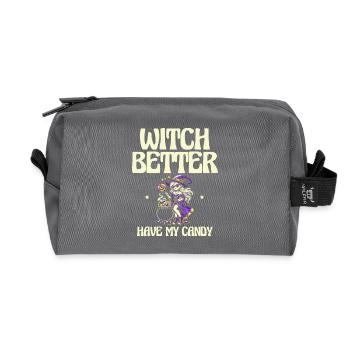 Witch Better My Candy, Halloween Humor - Recycled Toiletry Zip Bag - anthracite - Front