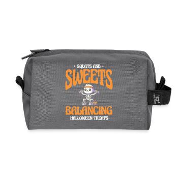 Squats Candy Balance Halloween - Recycled Toiletry Zip Bag - anthracite - Front