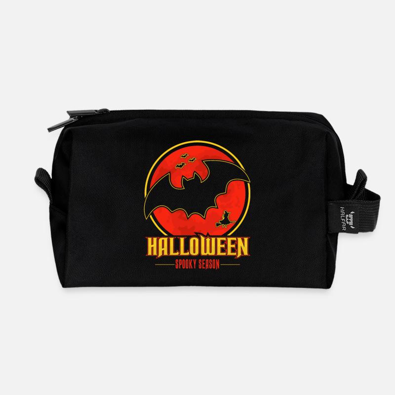 Halloween - Recycelte Kulturtasche - Schwarz