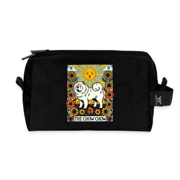 La carte de tarot Chow Chow Dog - Trousse de toilette en tissu recyclé - noir - Devant