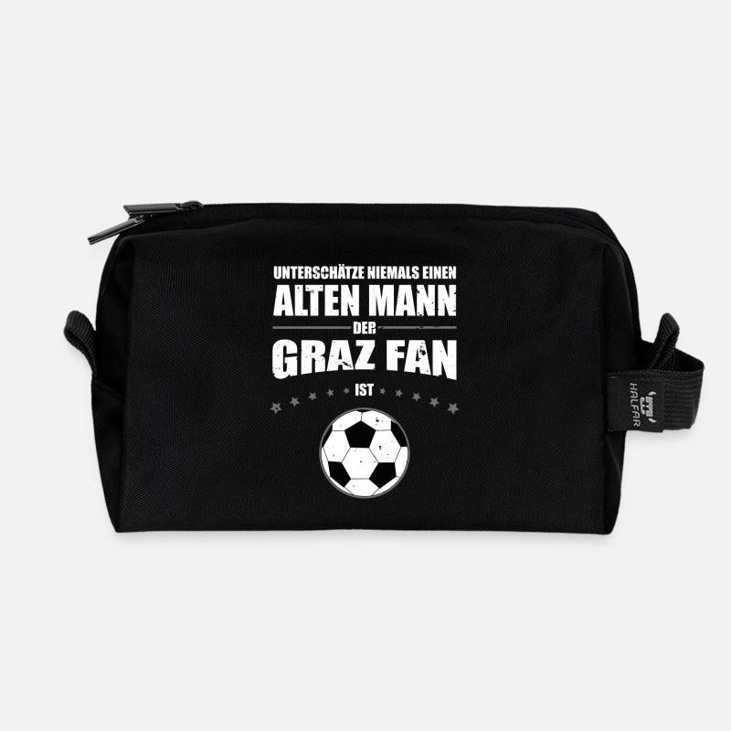 Alter Mann - Graz Fan | Retro Vintage Design - Recycelte Kulturtasche - Schwarz