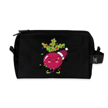 Beetroot in celebration! - Recycled Toiletry Zip Bag - black - Front