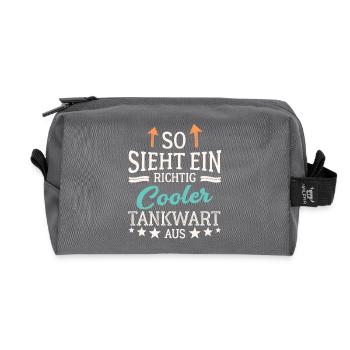 So sieht ein richtig cooler Tankwart aus - Recycelte Kulturtasche - Anthrazit - Vorne