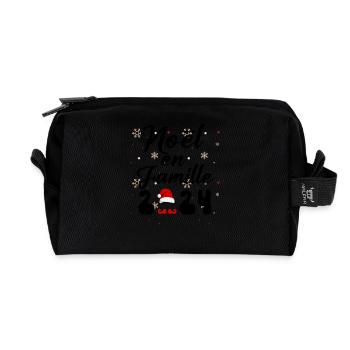 Noël en famille 2024 - Trousse de toilette en tissu recyclé - noir - Devant