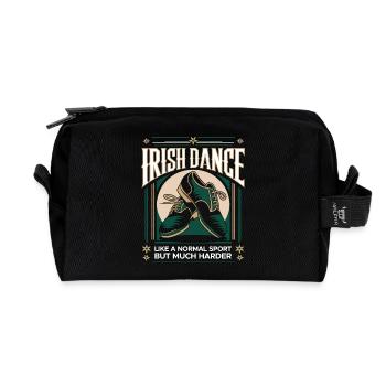 Proud of Irish Dance - Recycled Toiletry Zip Bag - black - Front