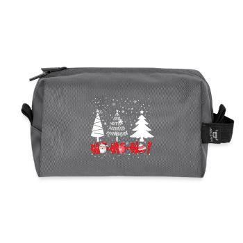 Hohoho-Weihnachtsbäume - Recycelte Kulturtasche - Anthrazit - Vorne