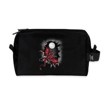 Dragon, Dragon, Créature Mythique, Créature Mythique, Mystique - Trousse de toilette en tissu recyclé - noir - Devant