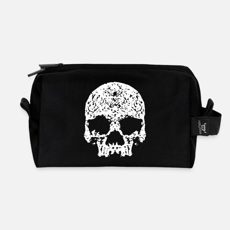 Totenkopf / Skull - Recycelte Kulturtasche - Schwarz