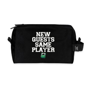 New Quests: Same Player, Gaming Adventure - Recycled Toiletry Zip Bag - black - Front