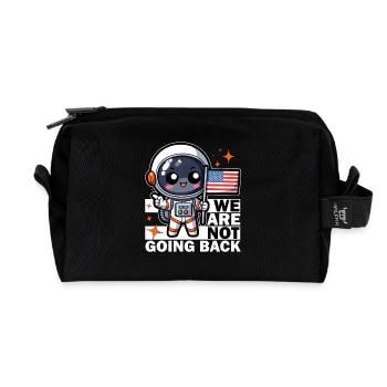 WIR GEHEN NICHT ZURÜCK - ASTRONAUT - Recycelte Kulturtasche - Schwarz - Vorne
