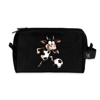 Cows Football - Recycled Toiletry Zip Bag - black - Front