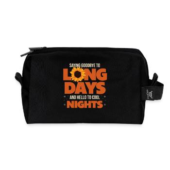 Adieu les longues journées et bonjour les nuits fraîches - Trousse de toilette en tissu recyclé - noir - Devant