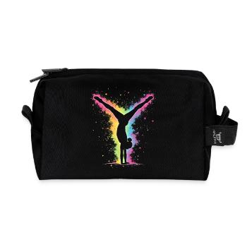 Gymnastik Herzschlag - Turnerin - Recycelte Kulturtasche - Schwarz - Vorne