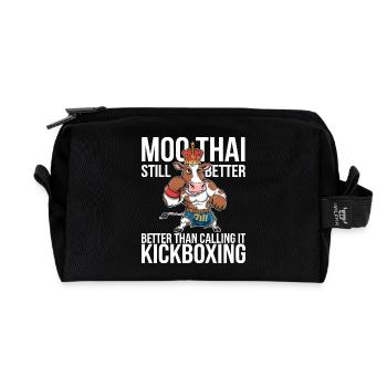 Kreatives Muay Thai Geschenkdesign - Recycelte Kulturtasche - Schwarz - Vorne