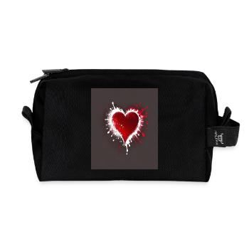 Herz für Kunstliebhaber - Recycelte Kulturtasche - Schwarz - Vorne