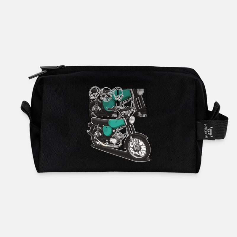 S51 (türkis) // Illustration - Recycelte Kulturtasche - Schwarz