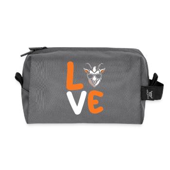 Goats - Recycled Toiletry Zip Bag - anthracite - Front
