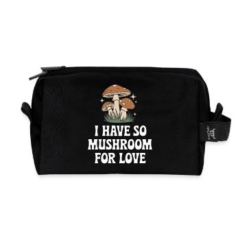 Pilz Pilze Funghi Champignon - Recycelte Kulturtasche - Schwarz - Vorne