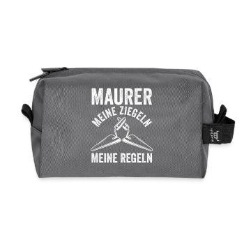 Master Bricklayer Journeyman Bricklayer - Recycled Toiletry Zip Bag - anthracite - Front