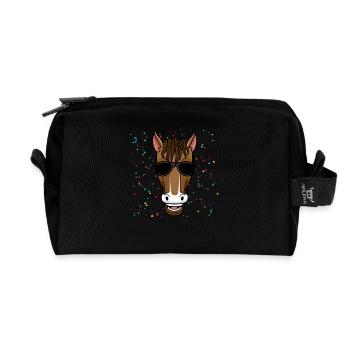 Monter à cheval - Trousse de toilette en tissu recyclé - noir - Devant