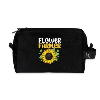 Floristry Florist Florist Bouquet - Recycled Toiletry Zip Bag - black - Front