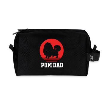 Zwergspitz Poméranien - Trousse de toilette en tissu recyclé - noir - Devant