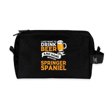 Springer Spaniel - Recycelte Kulturtasche - Schwarz - Vorne