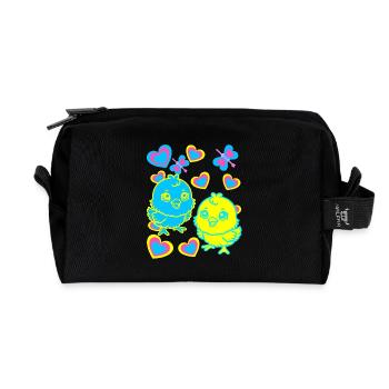 Küken Ostern Kind Kinder - Recycelte Kulturtasche - Schwarz - Vorne