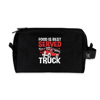 Snack Food Truck - Recycled Toiletry Zip Bag - black - Front