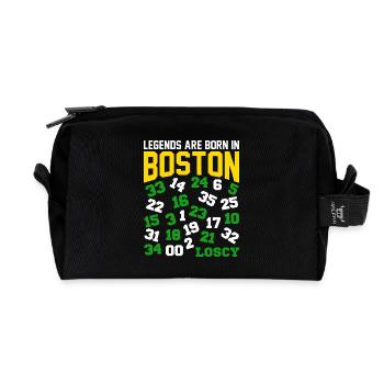 LEGENDEN WERDEN IN BOSTON GEBOREN - BASKET - Recycelte Kulturtasche - Schwarz - Vorne