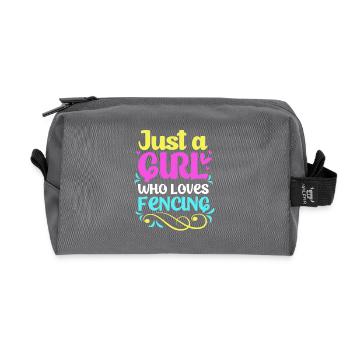 Fencing - Recycled Toiletry Zip Bag - anthracite - Front