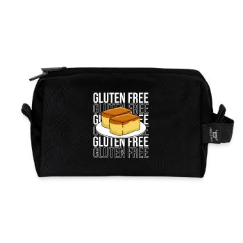 Gluten-free - Recycled Toiletry Zip Bag - black - Front
