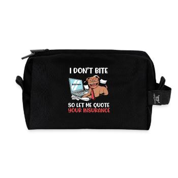 Actifs d’agent d’assurance - Trousse de toilette en tissu recyclé - noir - Devant