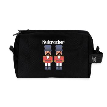 Nussknacker Weihnachten - Recycelte Kulturtasche - Schwarz - Vorne