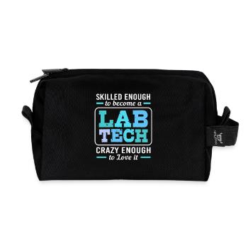 Laboratory Biologie Chemie Mikroskop Labor - Recycelte Kulturtasche - Schwarz - Vorne