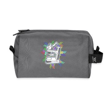 Laboratory Bio Chemistry Microscope Laboratory - Recycled Toiletry Zip Bag - anthracite - Front
