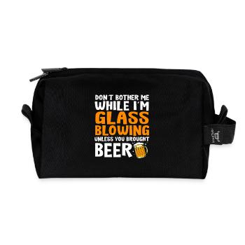 Glas Glasbläser - Recycelte Kulturtasche - Schwarz - Vorne