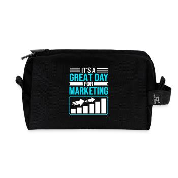Marketing Manager - Recycled Toiletry Zip Bag - black - Front