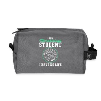 Microbiology Biology Biological Biologist - Recycled Toiletry Zip Bag - anthracite - Front