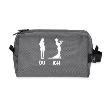 Joueur de flûte - Trousse de toilette en tissu recyclé - anthracite - Devant