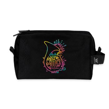 Hornist Waldhorn - Recycelte Kulturtasche - Schwarz - Vorne
